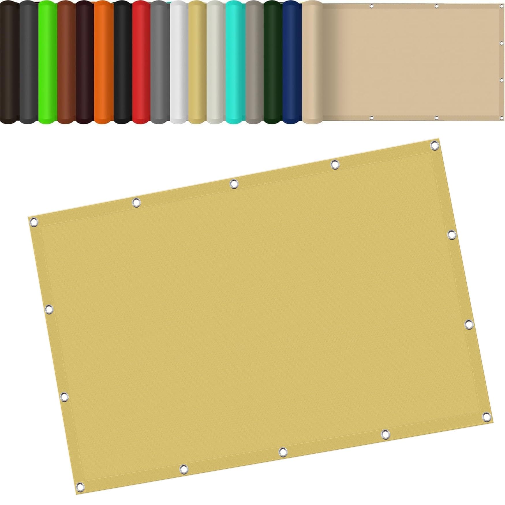 Voile d'ombrage imperméable 4.5x4.5m toile solaire anti-UV résistante au vent pour terrasse sable