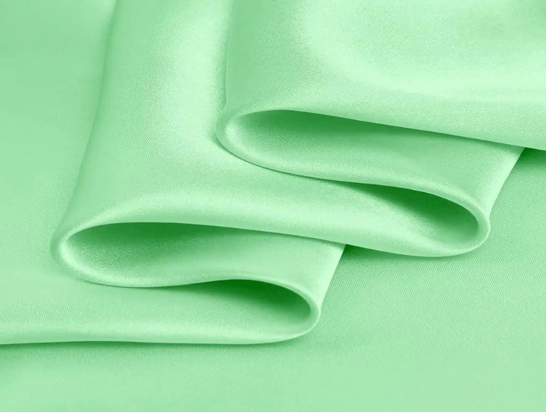 Amazon.com: Pastel Mint Green Viscose Modal Satin Weave Fabric ~ 44