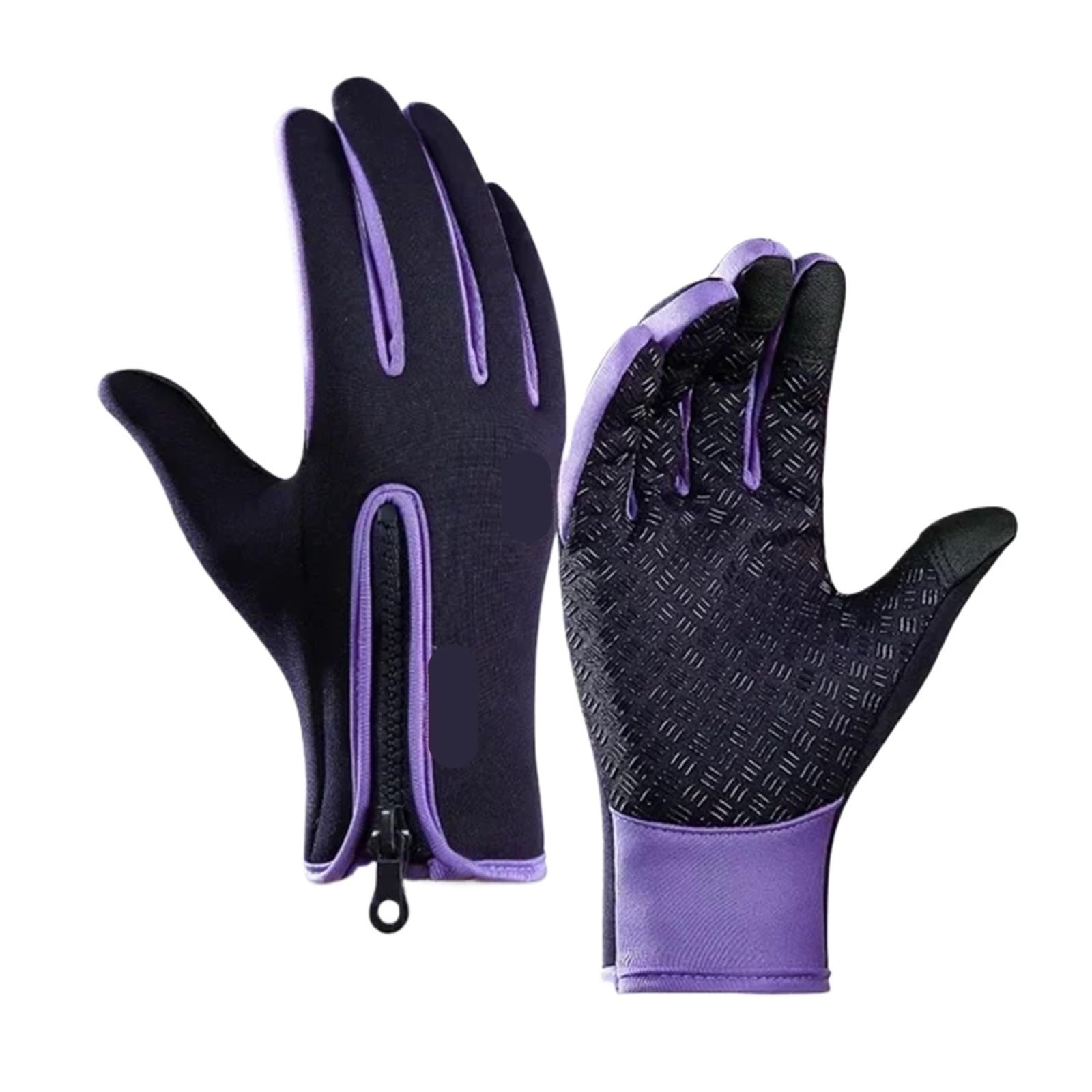 Gants d'escalade Gants de Moto for Hommes et Femmes, Coupe-Vent, antidérapants, Garde au Chaud, for Le Travail, Le Sport, Le vélo, Automne et Hiver pour Escalade(Purple,M)