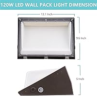 Vista 6 de Paquete de luz LED regulable de 100 W con fotocélula del atardecer al amanecer, 100-277 V 14000 lm 600-800 W equivalente a HPS/HID, iluminación