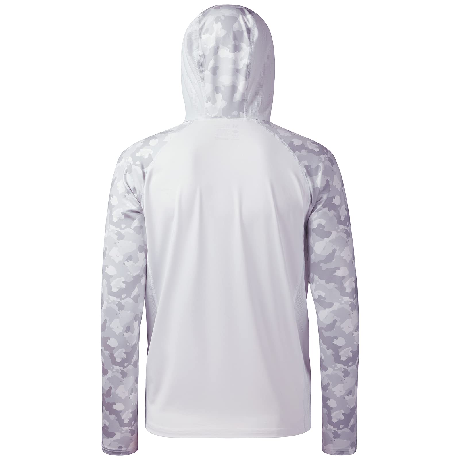 Bassdash Camiseta de Pesca de Rendimiento UPF 50 para Hombre con Capucha de refrigeración de Camuflaje de Manga Larga