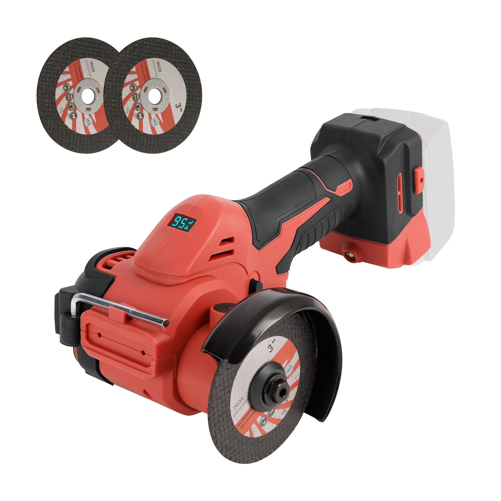 3 Inch Cordless Angle Grinder for Milwaukee M18 18V Battery, 20000RPM Brushless Mini Angle Grinder, 76mm Cordless Cut Off Tool for Cutting, Grinding, Polishing