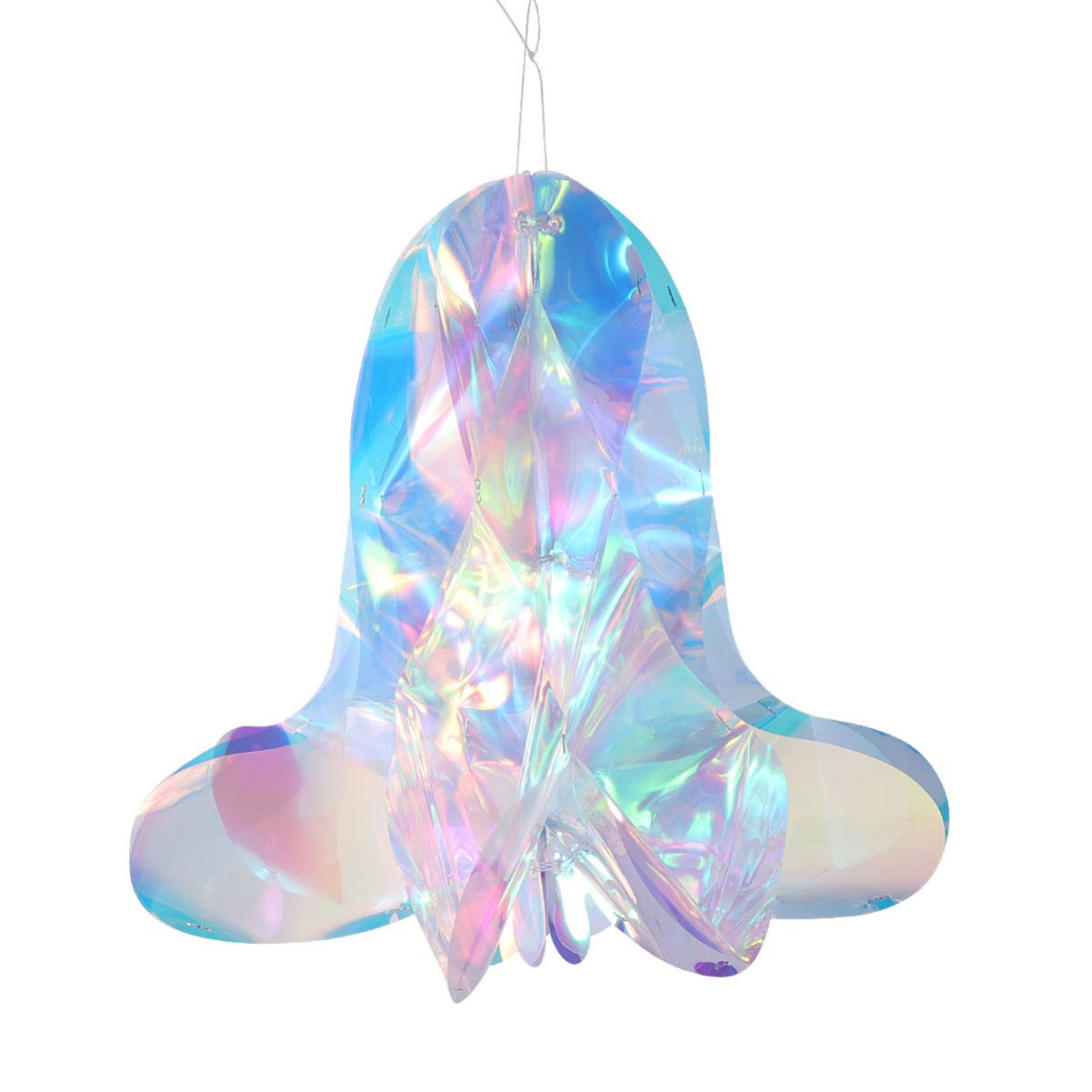 12 Home Decoration Garland Decor Iridescent Bauble Hanging Ornament Xmas Tree Honeycomb Ball Fairy Home Decor Bell Party Decor Christmas Garland Party Pendant Crafts Celebrity 3d