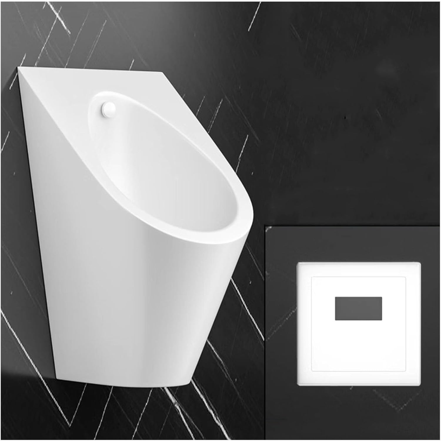 304 Stainless Steel Urinal - High Efficiency Men's Adult Urinal for Household/Commercial Bathroom Toilet - Male Sanitary Ware Pub - Top Spud