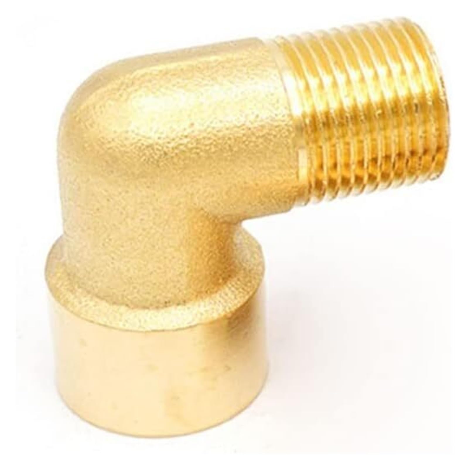 Conector de toque de manguera, 1 acoplador de conector de tubo de codo de latón de 90 grados de rosca externa hembra x macho, utilizado for adaptador de cobre de combustible de agua 1/8 "1/4