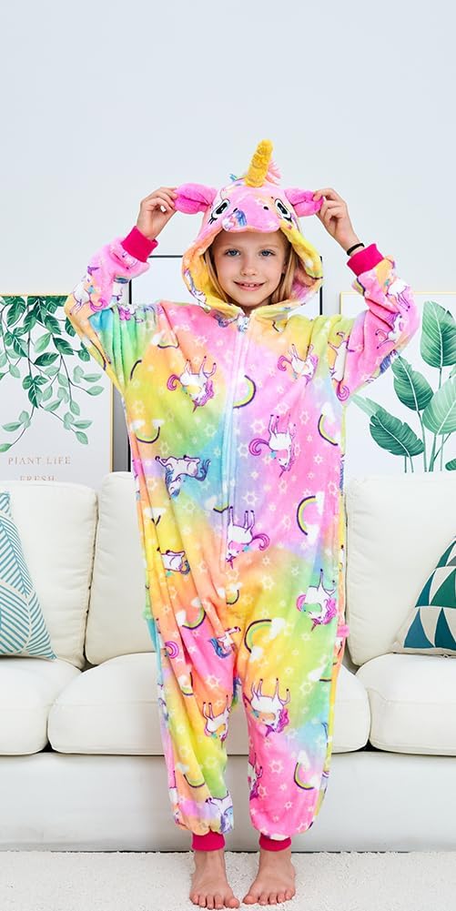 Unisex Children Unicorn Pyjamas Halloween Kids Onesie Costume - Image 3