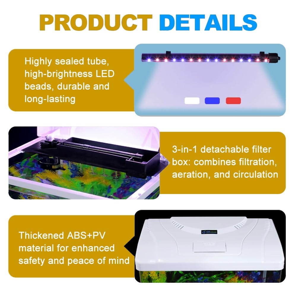 Kit de Acuario Escritorio Vidrio