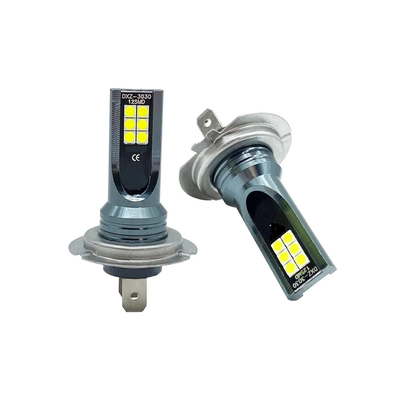 Lot de 2 ampoules LED for phares antibrouillard de voiture H4 H7 H11 H8 H9 H10 H1 H3 9005 9006 12000LM 80W 12V(6500K Cold White,H7 Extendable Hose)