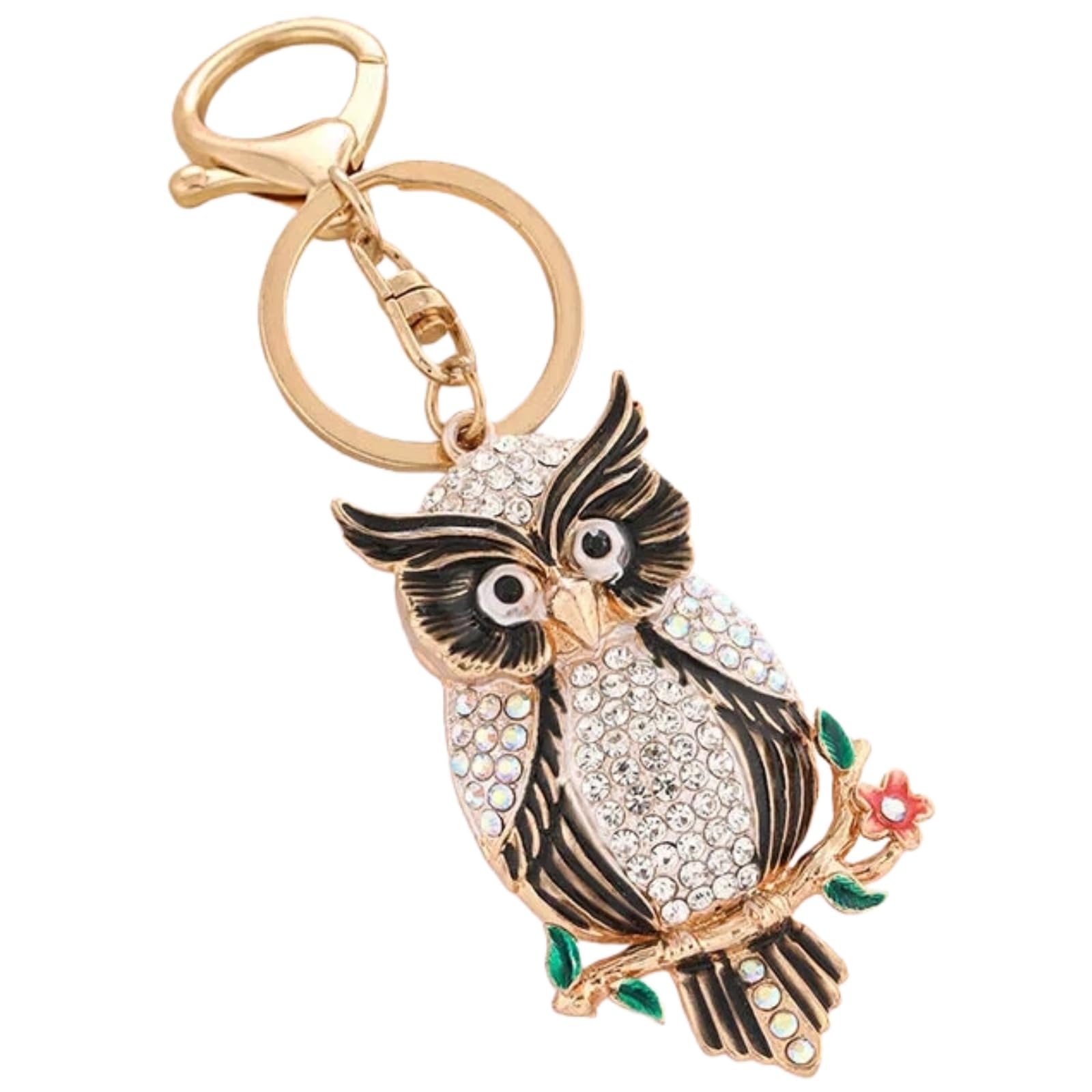 Ldgsuph Unisex White Cute Owl Keyring For Women, Owl Handbag Purse Pendants Charm, Fashion Elegant Key Ring For Handbag, Keys Or Backpack(,1Pcs)