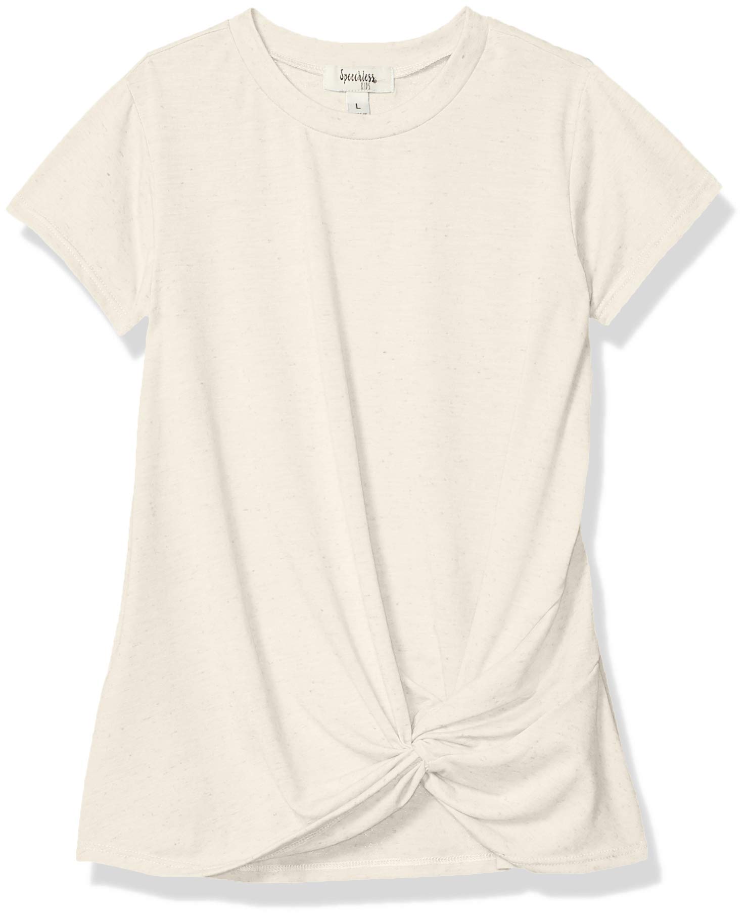 Speechless Girls' Twist Front Short Sleeve Tee