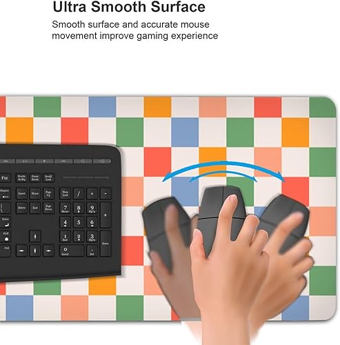 Miniatura 3 de Alfombrilla de mouse retro vintage de los años 60 y 70 para juegos, XL, alfombrilla de escritorio grande larga y extendida, accesorios de mesa para