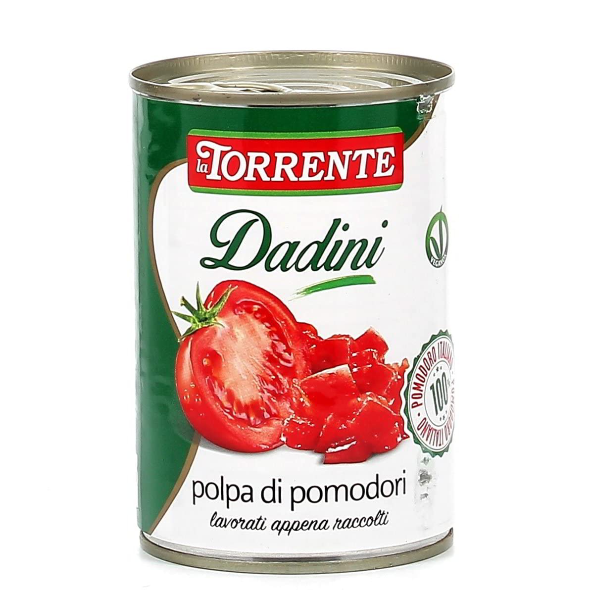 24 x La Torrente Polpa di Pomodori Dadini Pâte de tomate sauce aux tomates en Italie 400 g