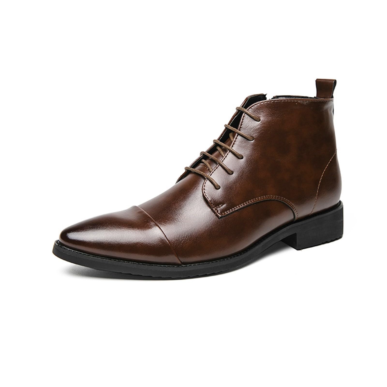 Stivaletti Unisex Casual di Pelle Morbidi Stivali Classici di Pelle Eleganti Stivaletti Eleganti da Sera Senza Lacci Stivali Chelsea in Scarpe da Moto Robuste