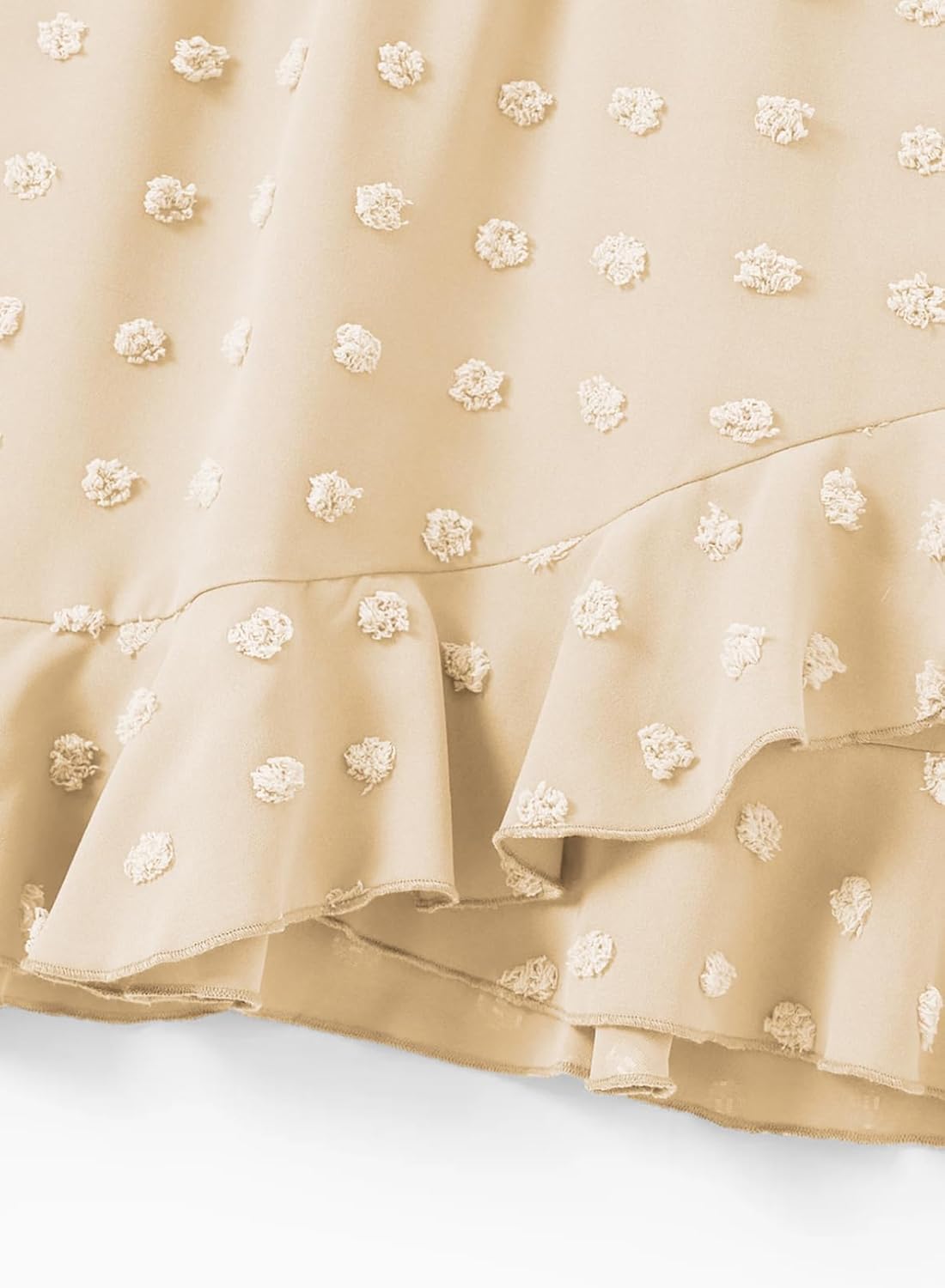 blibean Tween Girls Short Sleeve Dresses Swiss Dot Belt Dress Size 6-15 Years - Image 8