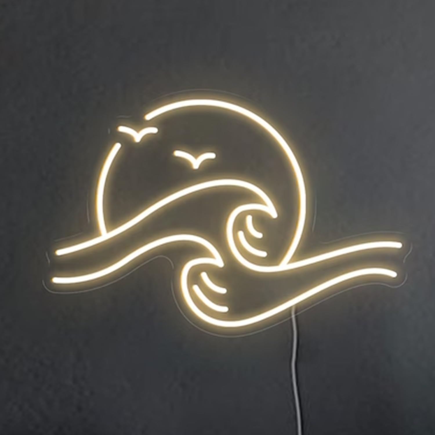 LED Dimmbar Wave Neonlicht Spielschild Handgefertigte Lampe für Wand Zimmer Party Zuhause Bar Weihnachten Schlafzimmer Hochzeit Dekoration, Teenager Geburtstag Geschenk, USB-Betrieben