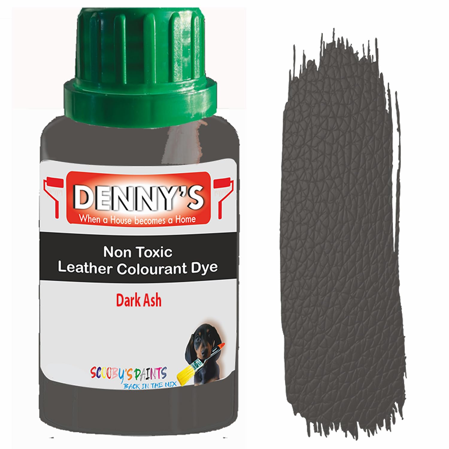 All in One Leather Colourant Self Seal Leather Dye Repair Paint for Furniture, Sofas, Car Seats (Dark Ash, 1 Litre Bottle)