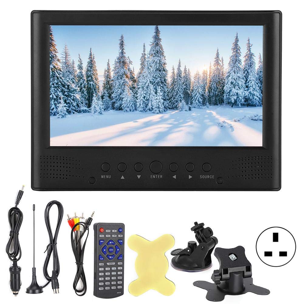 9 Inch Digital TV, Portable Color TFT-LED Digital TV, Compatible for Antenna, USB, Power Switch, Headset, AV Input, Memory Card Slot, Power Interface