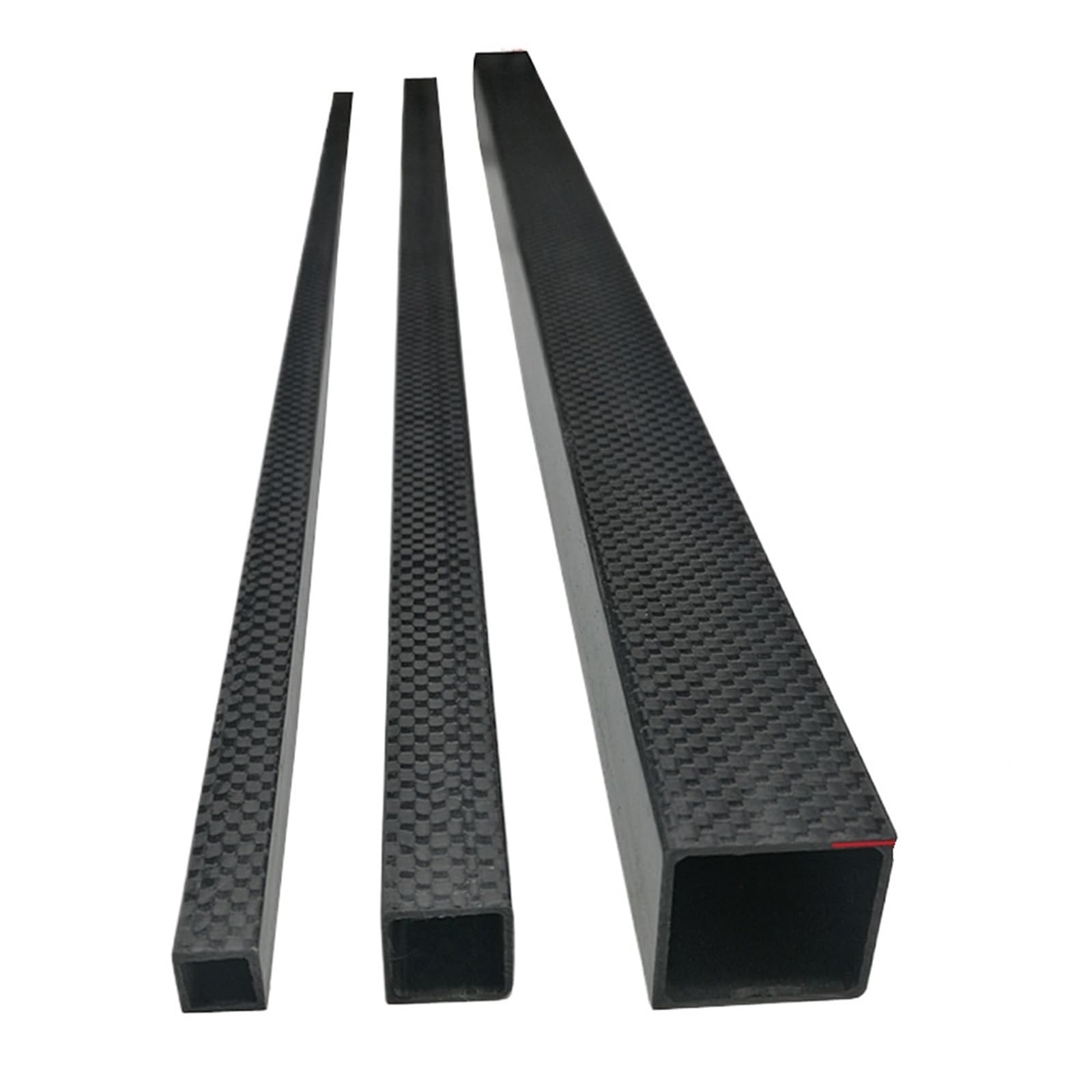2 Pieces of 400MM 3K Pure Carbon Fiber Square Tube with A Diameter of 15mm for Remote Control Drone Accessories Carbon Fiber Square Tube