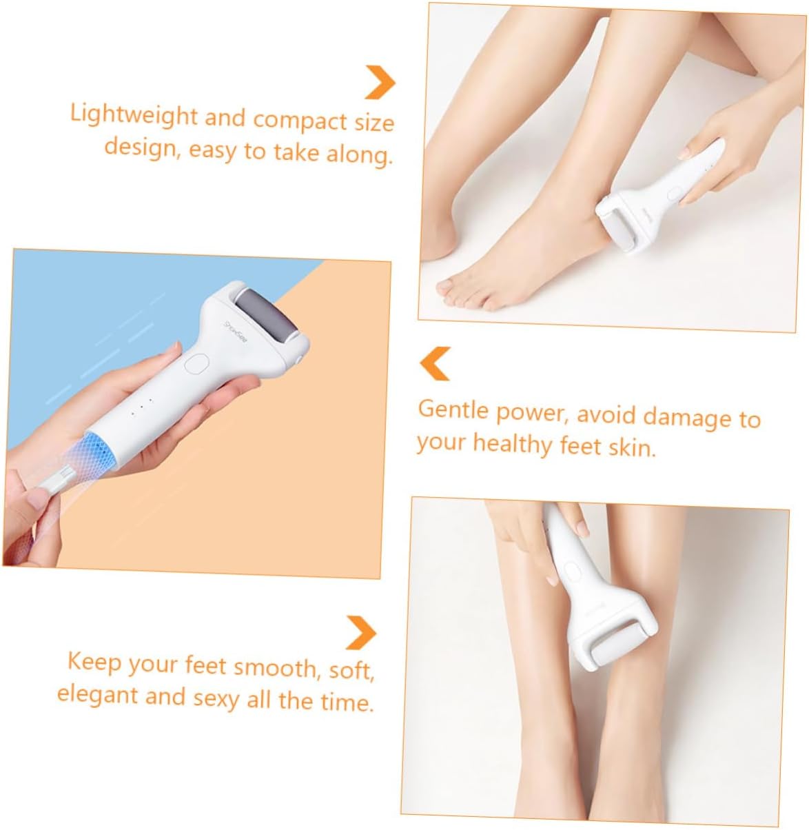CALLARON Electric Callus Remover for Feet Professional Foot Care Tool Dry Wet Use Suitable for Men Women Portable Pedicure Device