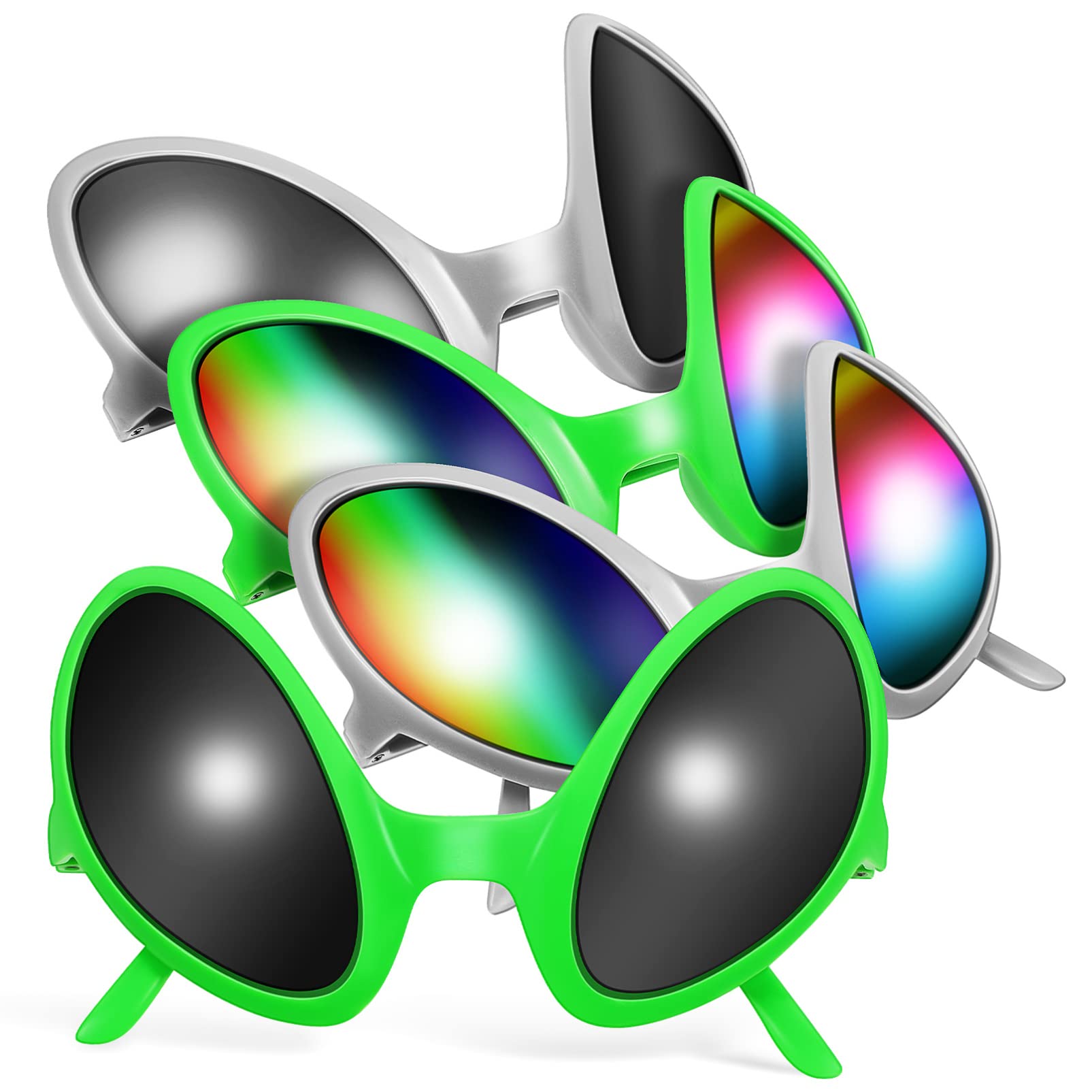 NUOBESTY 4 pezzi divertenti occhiali alieni occhiali da sole decorativi per feste di cosplay party favors carnevale
