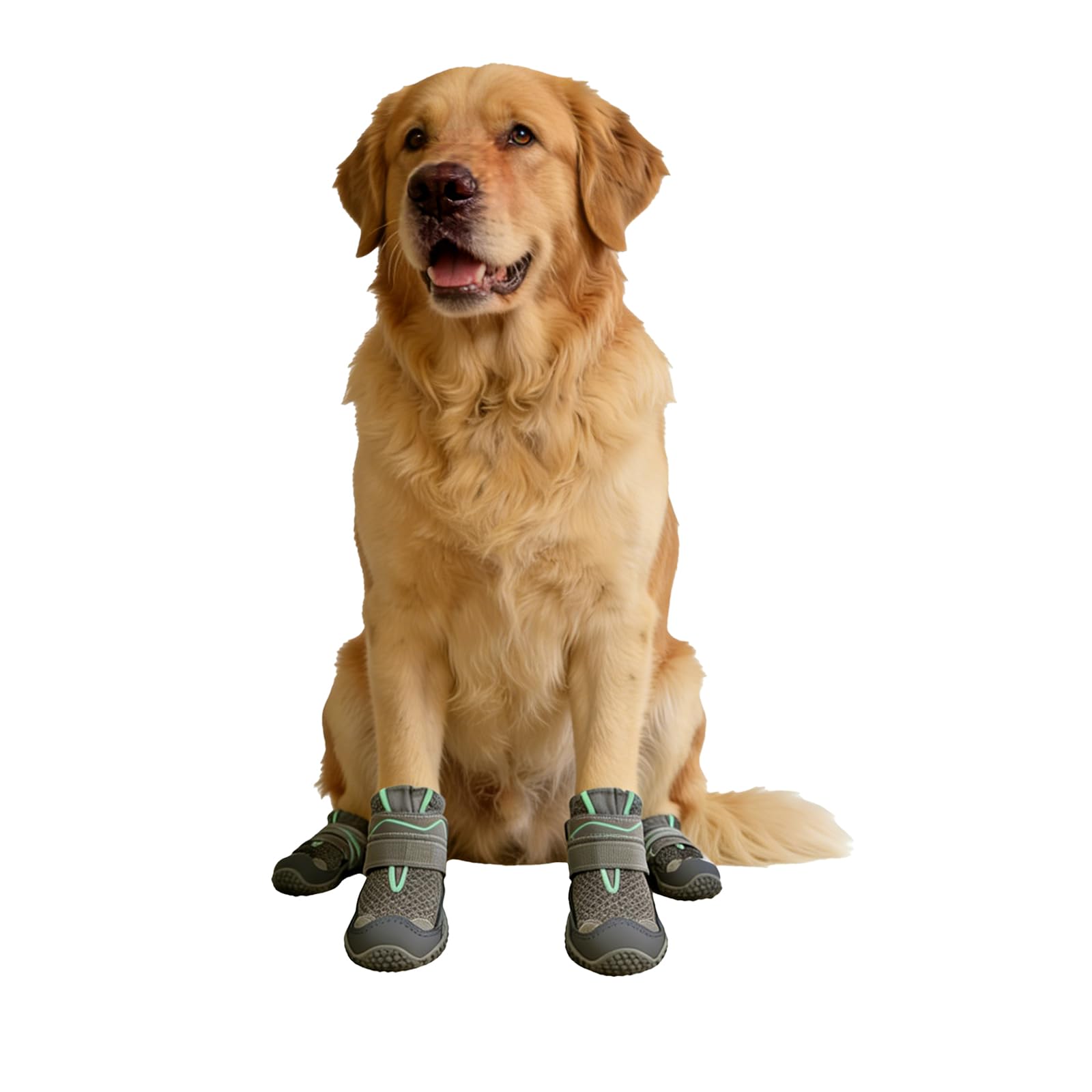 Calzini antiscivolo per cani, scarpe da cane, 4 pezzi, 5,5 cm | Stivali Cane,Poliestere Pelle Gomma,con Strisce Riflettenti Traspirante,Per Passeggiata,Cani Piccoli,Cani Medii