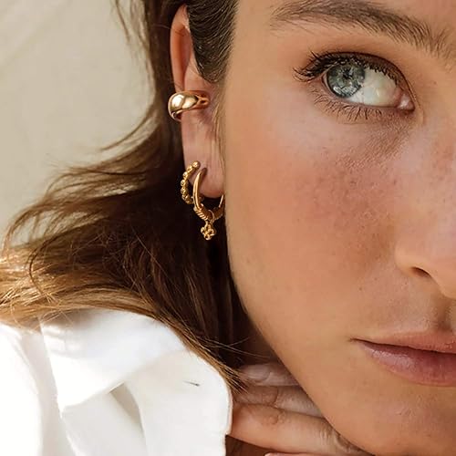 Miniatura 2 de MYEARS Women Huggie Earrings Gold Hoop 14K Gold Filled Small Simple Handmade Hypoallergenic Everyday Jewelry