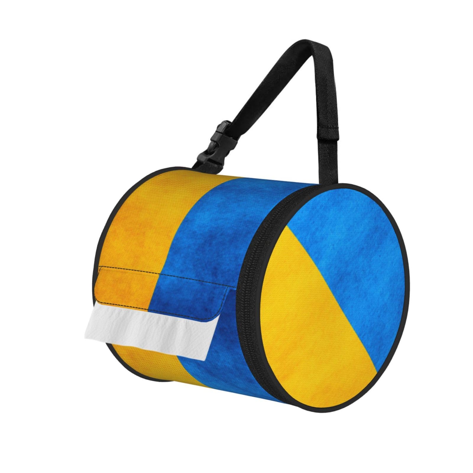 Ukrainian Flag Print Fashion Tissues Organizer Box, Hanging Tissue Holder For Purse Coins For Car Office Daily Outing