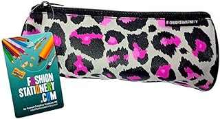 مقلمة بتصميم عصري بنقشة جلد الفهد بلون رمادي - من البوليستر PM24004 من باول كريتيف