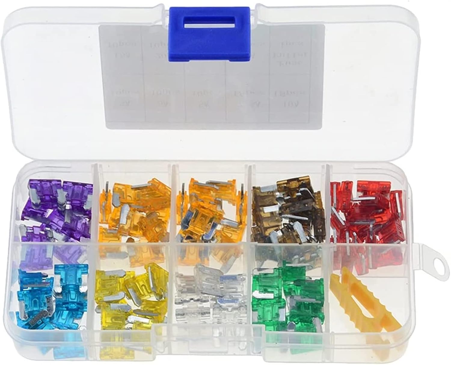 Fuse 100pcs/lot Car Truck Micro Blade Fuses 3A 5A 7. 10A 15A 20A 25A 30A AMP Plastic Box Assortment with Clip