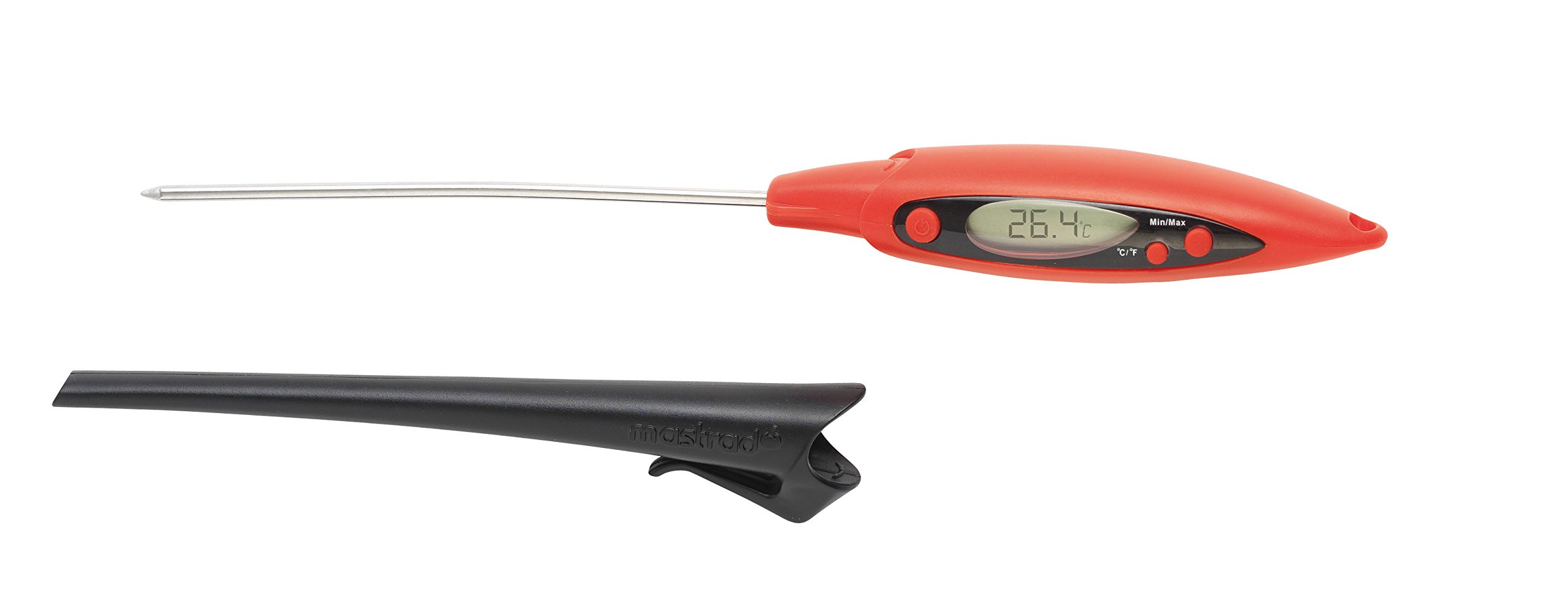 mastrad - M°Pen Thermomètre de Cuisson - 40°C/+250°C - Précision au 1/10 de degré - Noir/Rouge