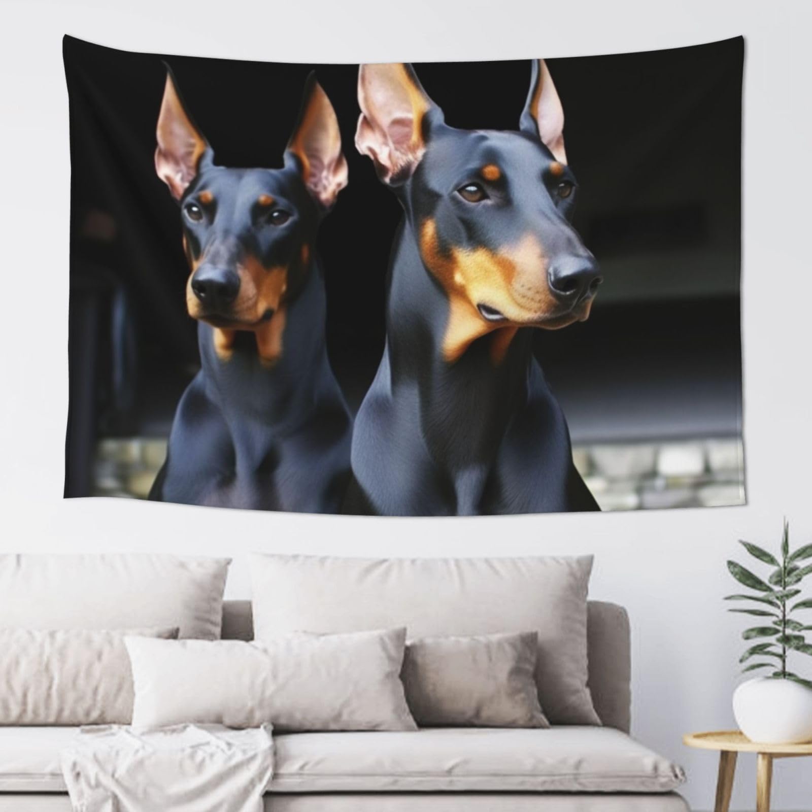 FodPand doberman Tapestry for Bedroom Aesthetic, Wall Hanging Tapestries Art Decor Backdrop Wall Tapestry for Dorm Living Room Funny Poster Party Banner Background 40" X 60"
