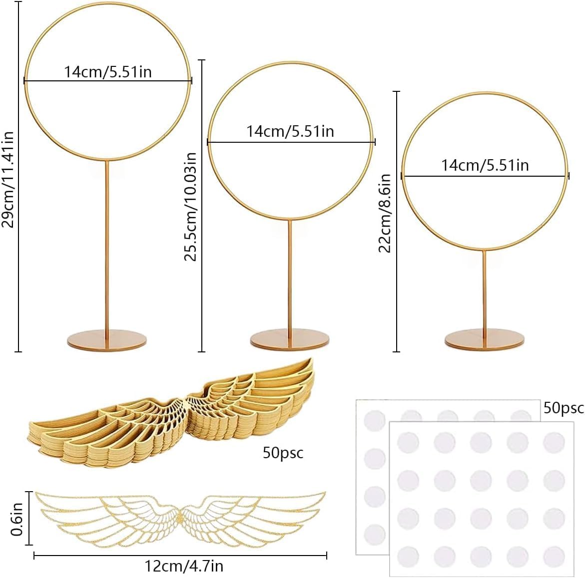 103 Pcs Wizard Party Chocolate Decoration, with 3 PCS Gold Goal Posts, 50Pcs Golden Wings Chocolate Wafer Cupcake Toppers with 50Pcs Glue Point for Birthday Wizard Theme Party Supplies