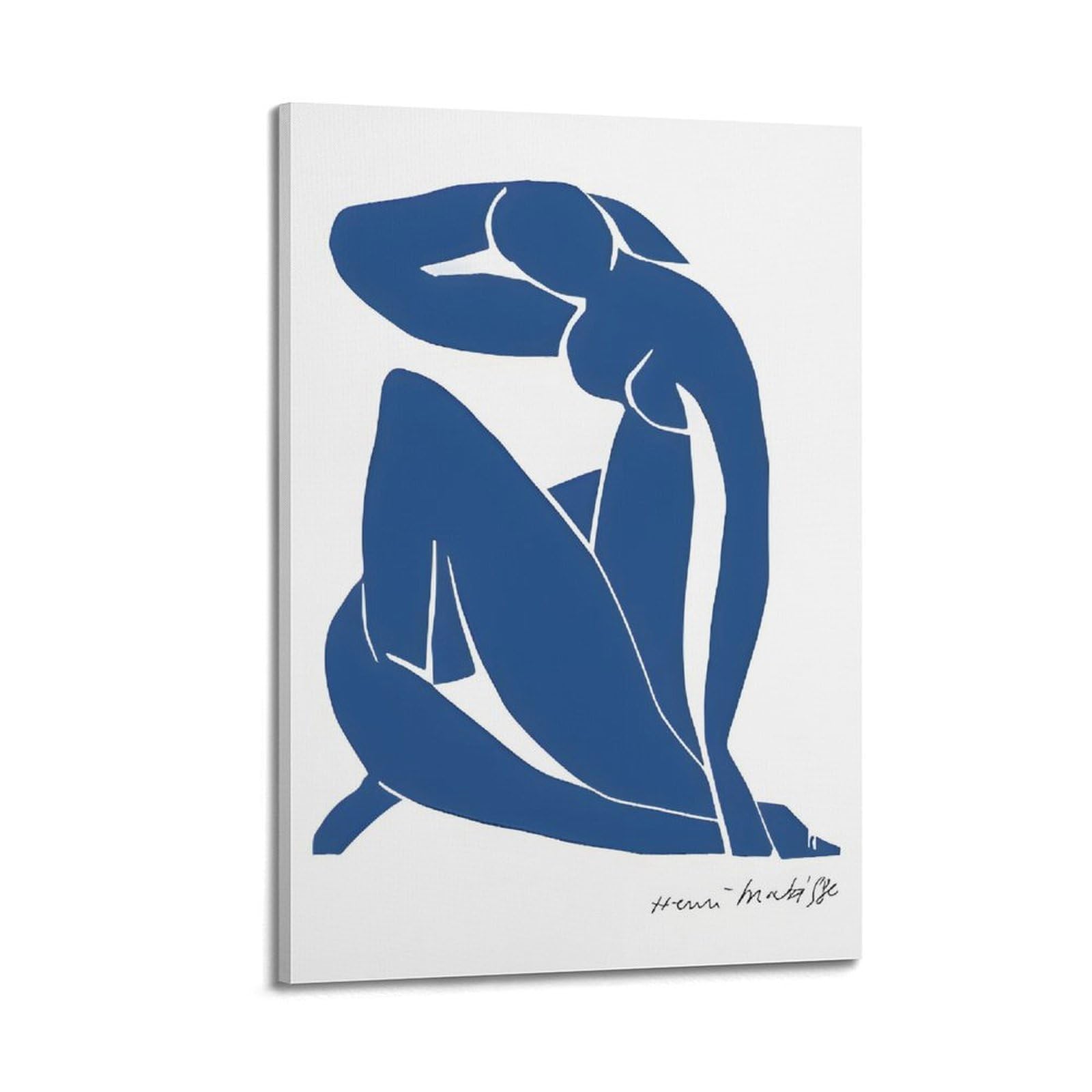 Ckjenjbkm Frame-Style Henri Matisse Blue Nude Print Vintage Modern Minimalist Posters Aesthetic Canvas Wall Art Print Home Decor For Bedroom Living Room12x18inch(30X45cm)