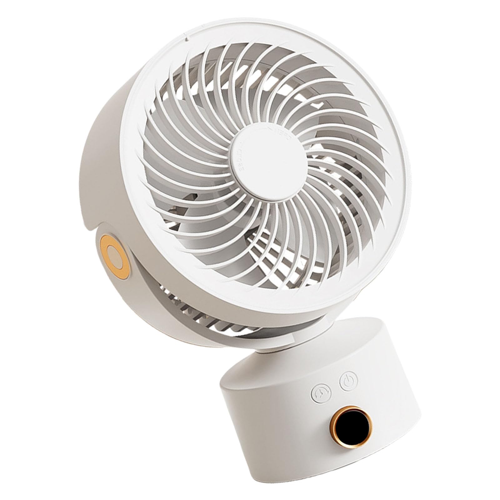 Uqezagpa Practical Table Fan with Quiet Operations Rechargeable Air Cooling Fan ABS Texture 4000mAh Battery for or Travel Small Table