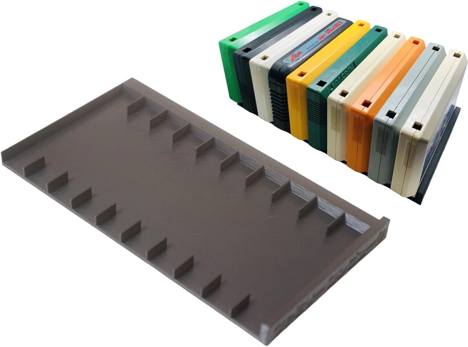 Cartridge Game Holder for Famicom & JP Mega Drive (Holds 10 Cartridges) Display