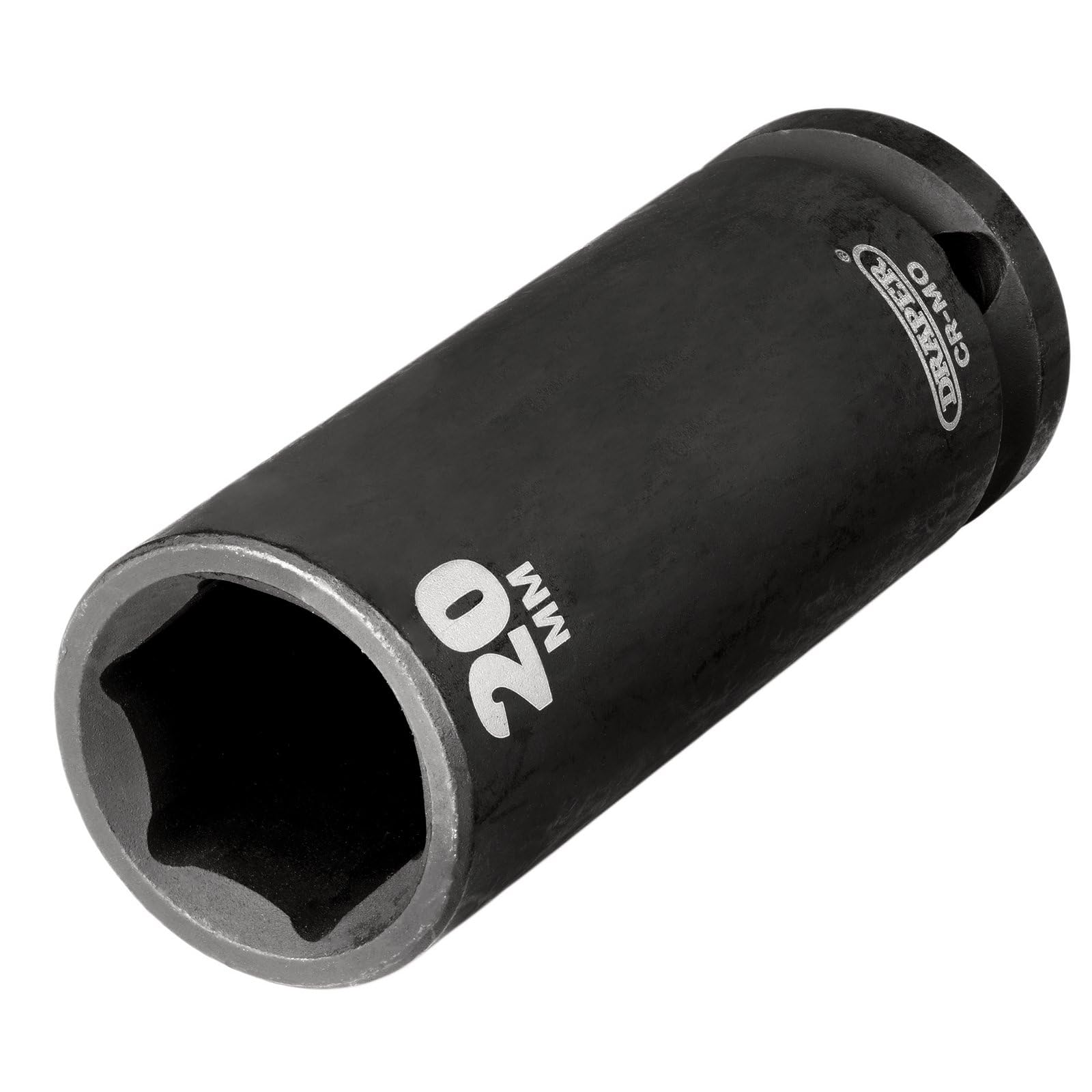 Draper Black Hi-Torq® Deep Impact Socket, 1/2" Sq. Dr., 20Mm - 20191-6-Point Cr-Mo Steel