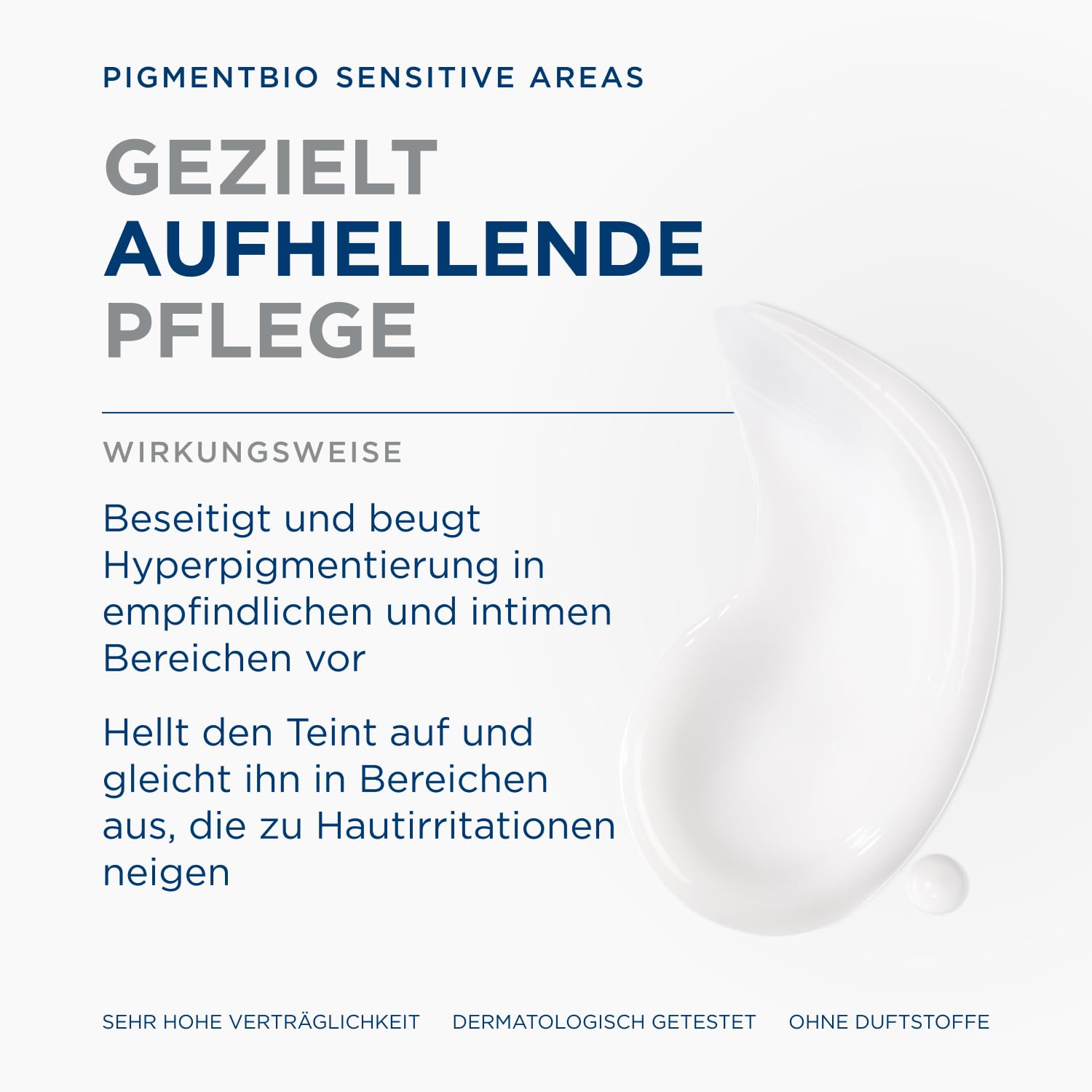 BIODERMA Pigmentbio Sensitive Areas - aufhellende Pflege für empfindliche Stellen - ideal für Knie, Ellenbogen, Achseln, Oberschenkel und Leistengegend - spendet Feuchtigkeit und beruhigt - Tube 75 ml