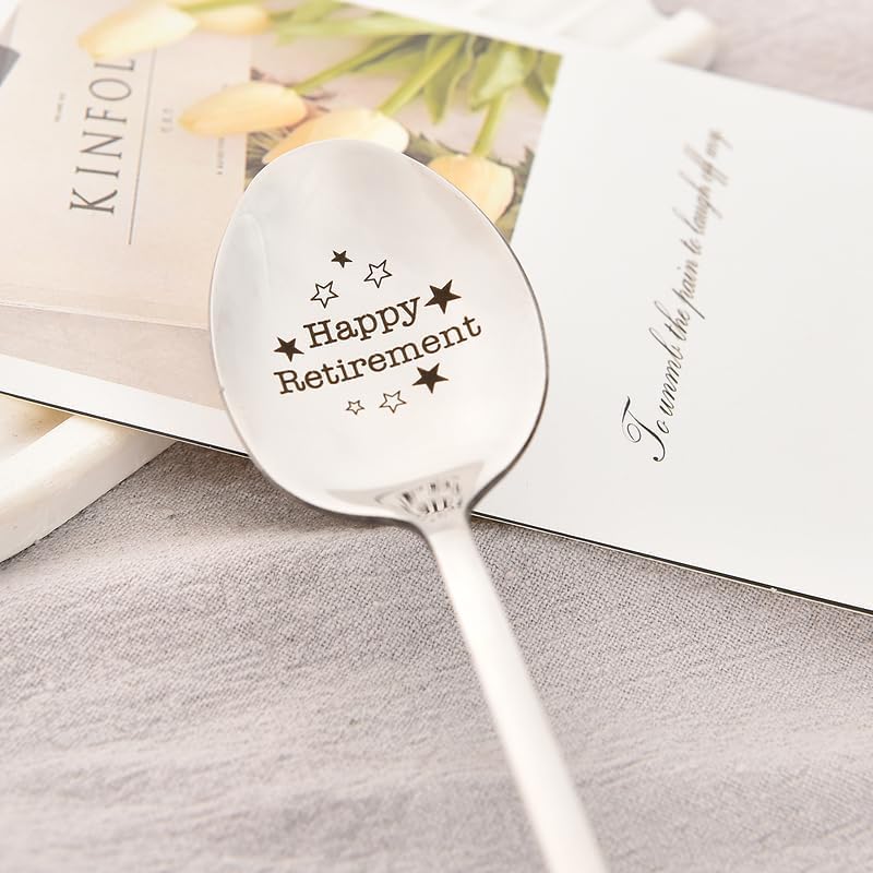Miniatura 3 de Cuchara de regalo de feliz jubilación para mujeres y hombres, regalo para compañeros de trabajo, regalos de despedida para jefe, mejores amigos,
