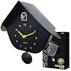 WALPLUS Black Matte Cuckoo Clock 32.5cm with Removable Pendulum, White Bird - Cuckoo Clock