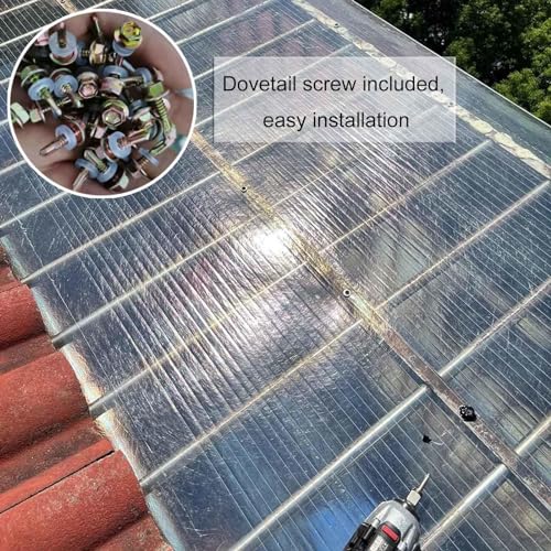 Clear Polycarbonate Roofing Sheets for Greenhouses, Carports & Pergolas - Waterproof Sunroom Replacement Panels with Screws, UV Protection & Daylighting - WL-28787in - Image 5