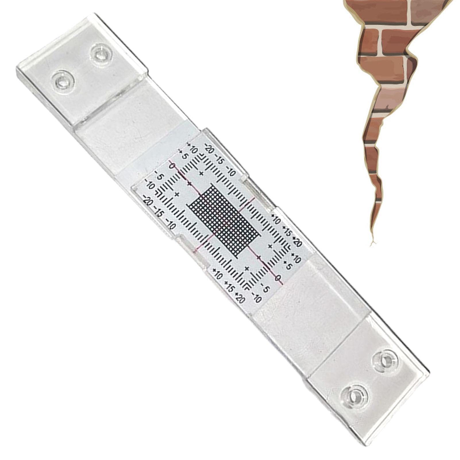 Crack Gauge Monitor - Building Wall Standard Crack Monitor | Crack Measure and Record Instrument for Monitoring Wall Deformation and Cracks
