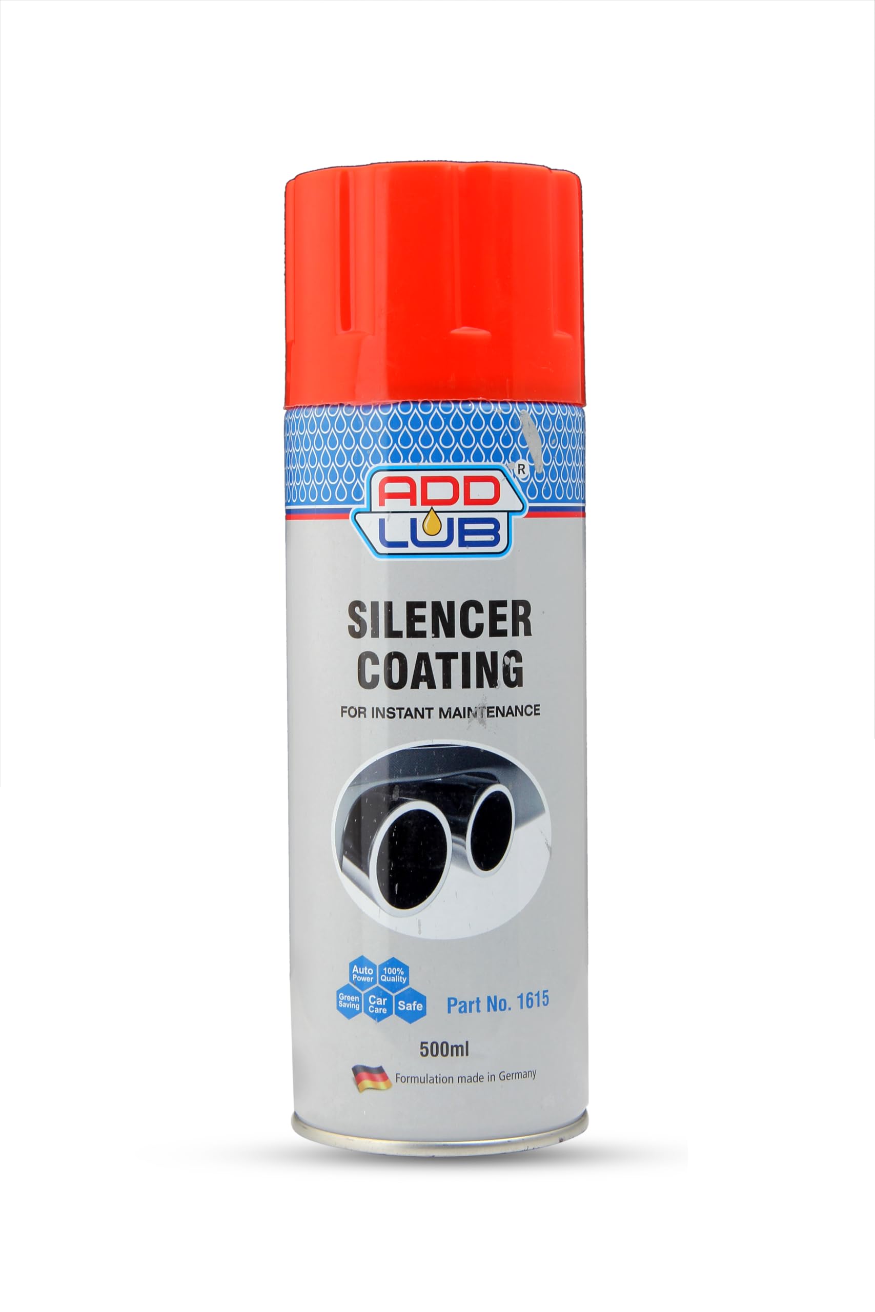 ADD LUB Anti-Rust Heat Resistance Silencer Coating Spray for Car and Motorbike Glossy Spray (Silver)