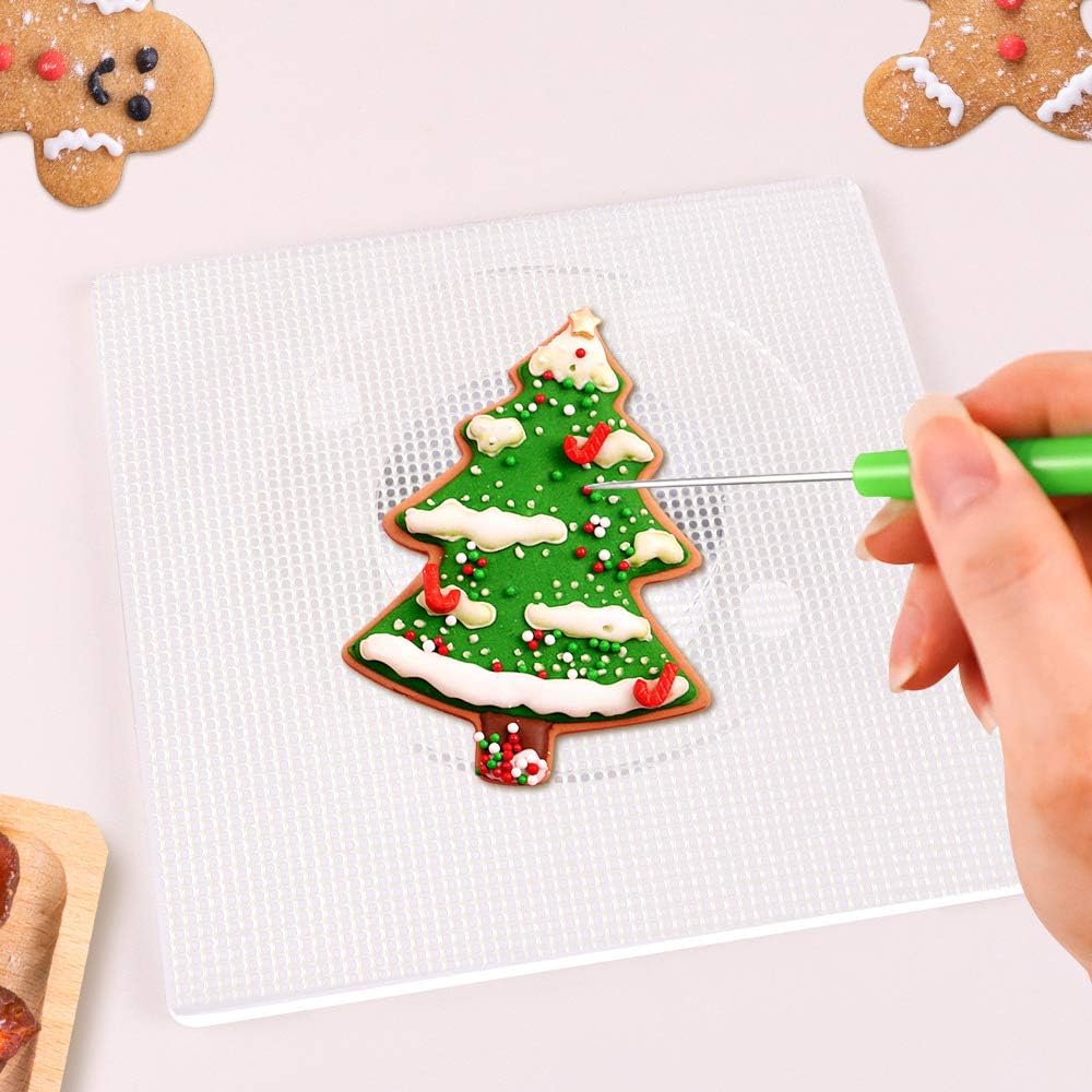 SelfTek Cake Decorating Supplies with Turntable, 19 Pcs Cake Frosting Kit Include Icing Cupcake Rotating Stand, 3 Sugar Cookie Scribe Tool, 3 Icing Smoother, 6 Piping Tips, 3 Pastry Bag and 3 Coupler