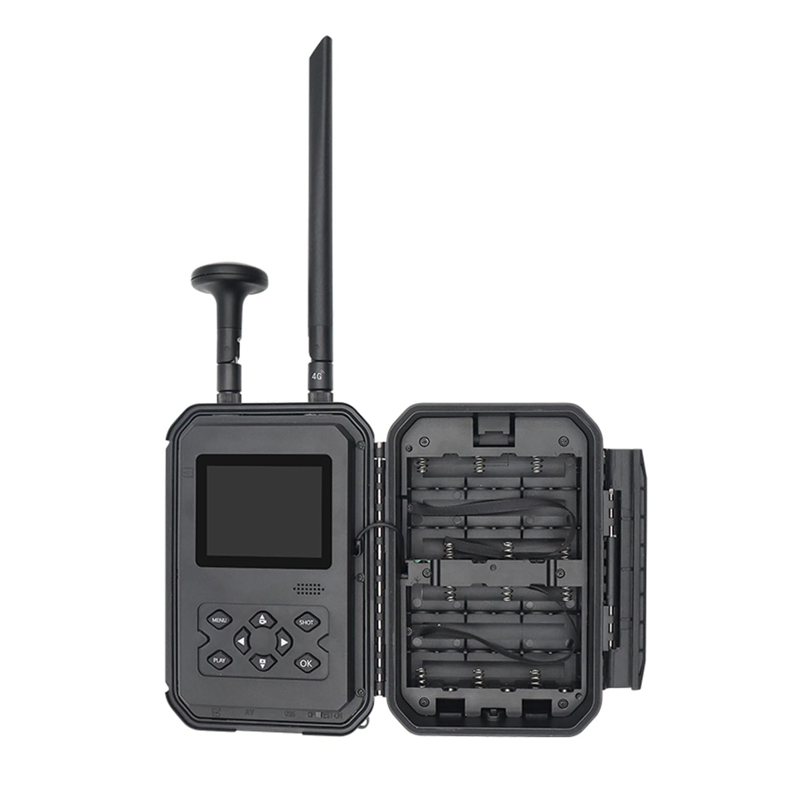 Kamera leśna, Kamera Myśliwska 4G Aplikacja Bezprzewodowa GPS Nadzór Zwierząt, Noktowizor Aktywowany Ruchem Spust, Prędkość 0,2 S Pułapki Fotograficzna(With 256GB)