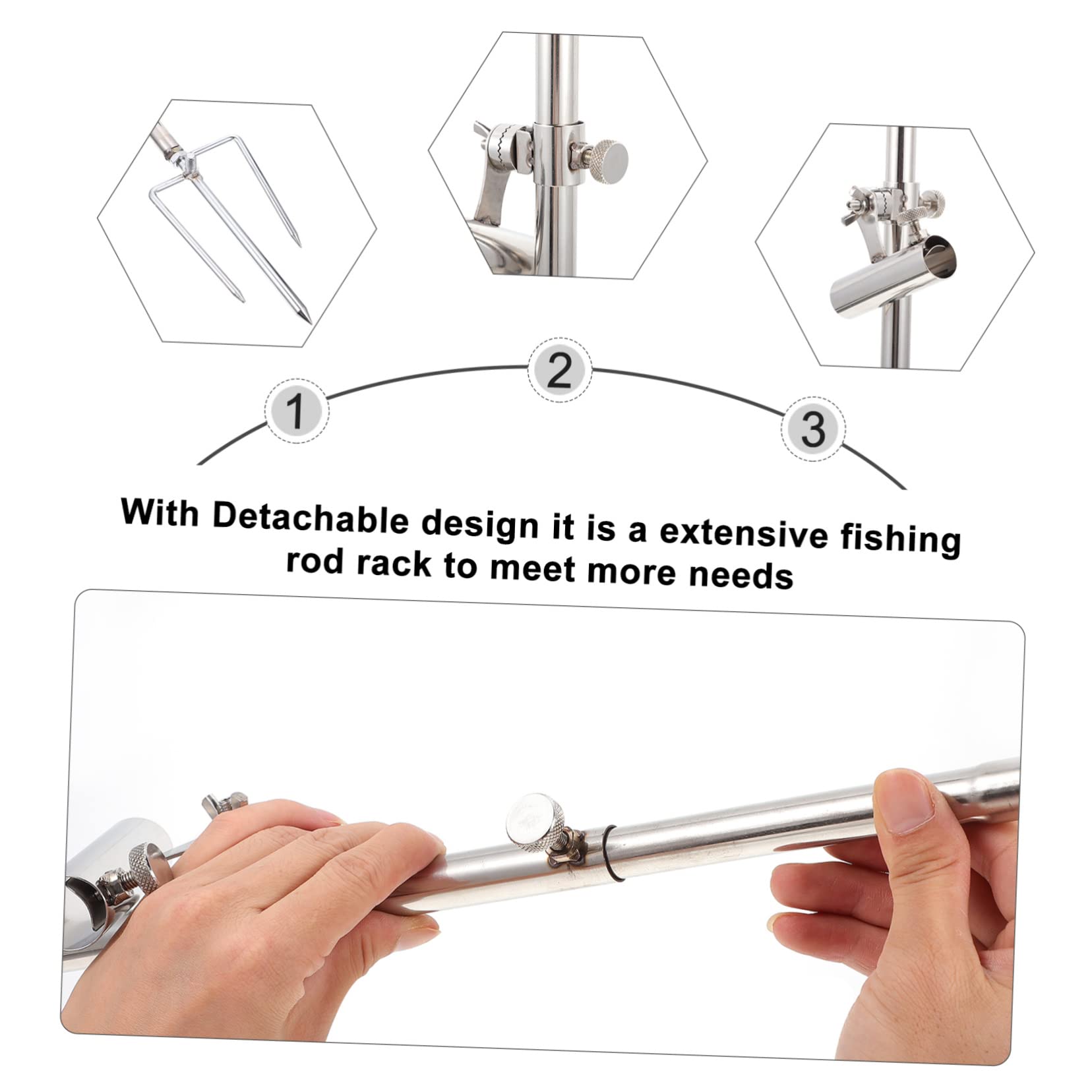 YARNOW - Lot De 10 Supports De Canne à Pêche Télescopiques En Alliage Aluminium, Réglables, Portables