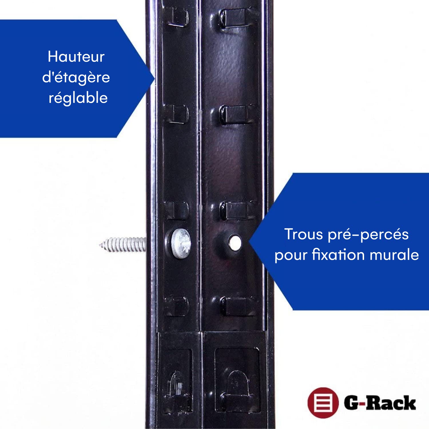 Rangement Garage: 180 cm x 90 cm x 40 cm | Noir - 5 Niveaux | 175 kg par Tablette (Capacité Totale de 875 kg) | Garantie de 5 Ans