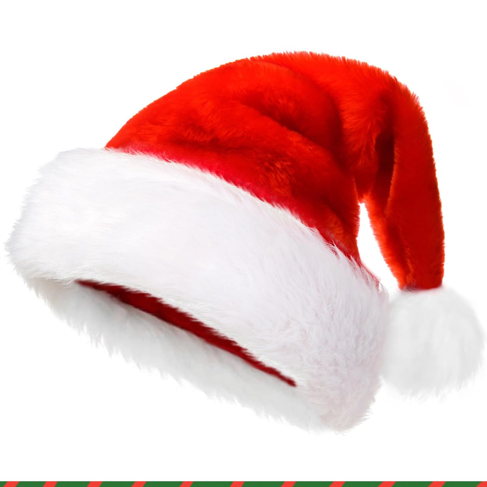 Evadollina Christmas Hat, Santa Hat, Christmas Cap, Thick Short Fleece for Comfort and Cold Protection (40 x 30 cm)