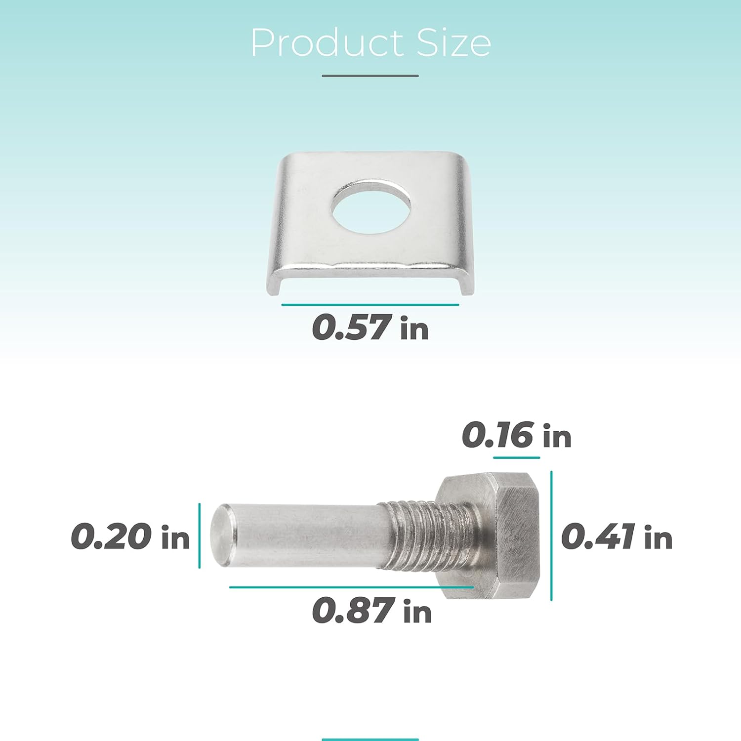 Shower Door Pivot Pin Repair Kit with Hex-Nut and Washer, Stainless Steel Pivot Hinge Parts for Pivot/Glass/Framed Shower Doors, Shower Door Replacement Parts