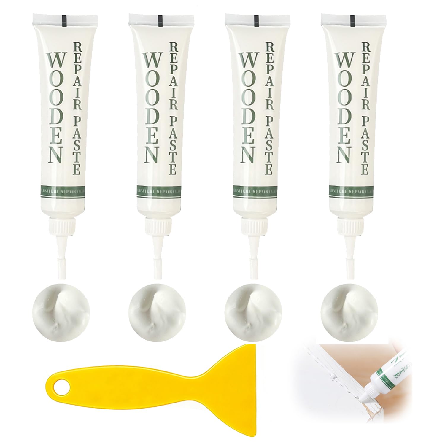 Laminate Floor Repair Kit, Wood Putty, Wood Filler White, Wood Repair Kit, Vinyl Floor Repair Kit, Laminate Worktop Repair Kit for Wooden Floor Furniture Scratch Repair