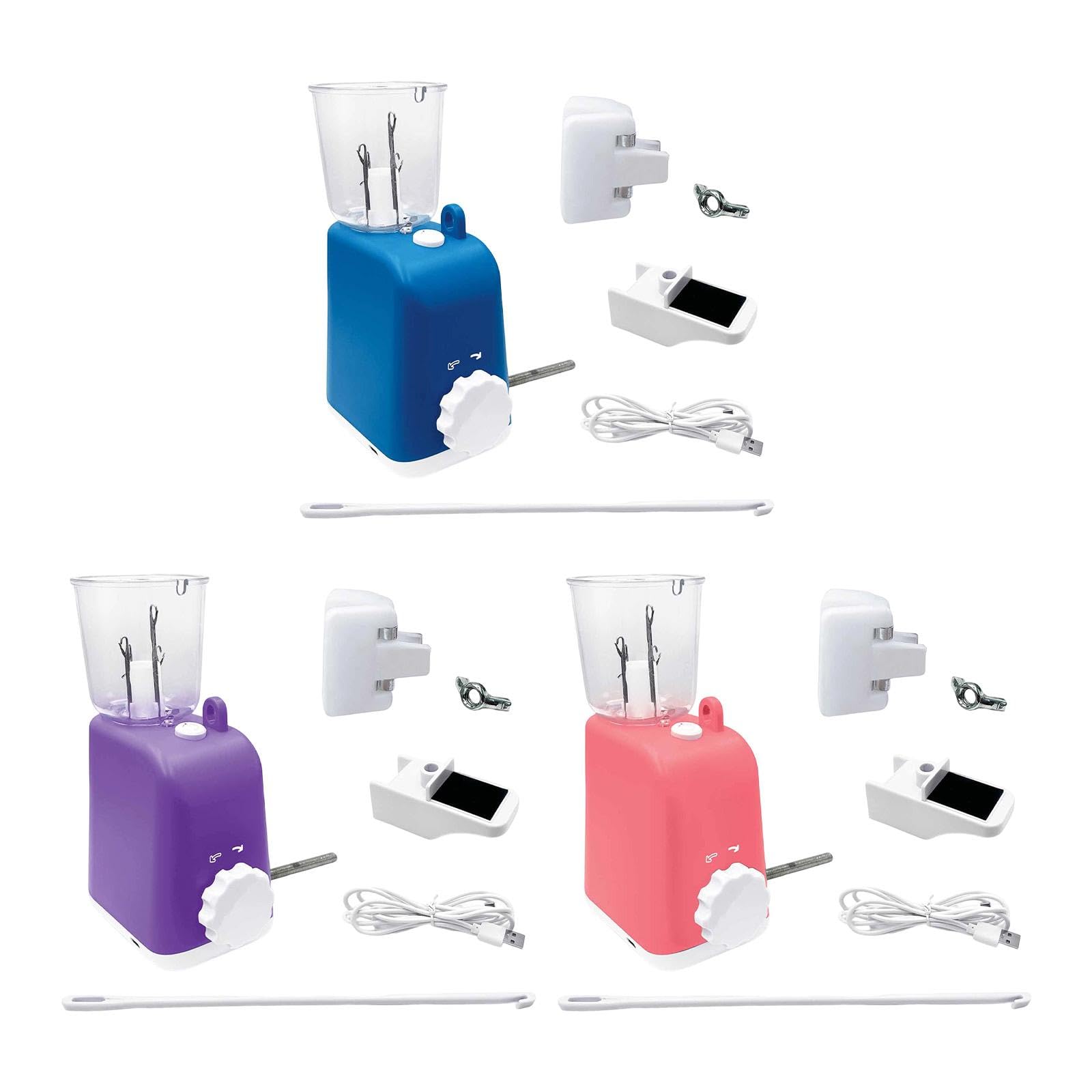 rockible Set Macchina per Maglieria Elettrica, Uncinetto, Telaio Automatico per Maglieria, Tricotin Elettrico in PP, Strumento per Tessitura, Regalo per Feste, Progetti Artigianali, Blu